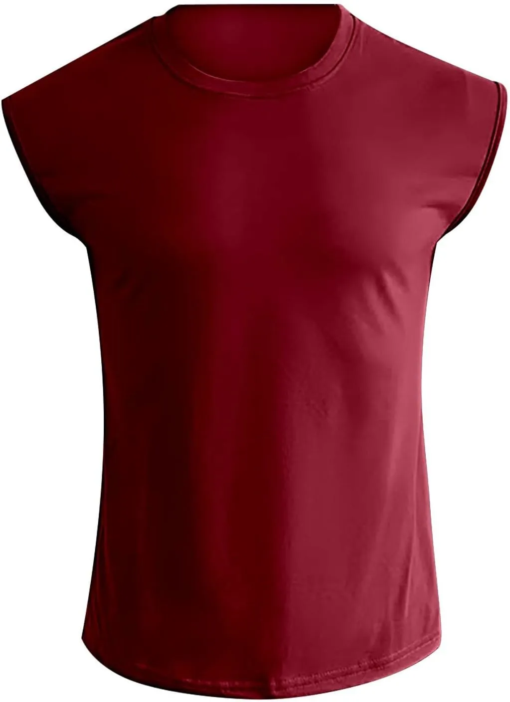 2 Pack Men's Fitness Tank Tops Workout Round Neck Sleeveless Athletic Muscle Tops Casual Training Bodybuilding Shirts
