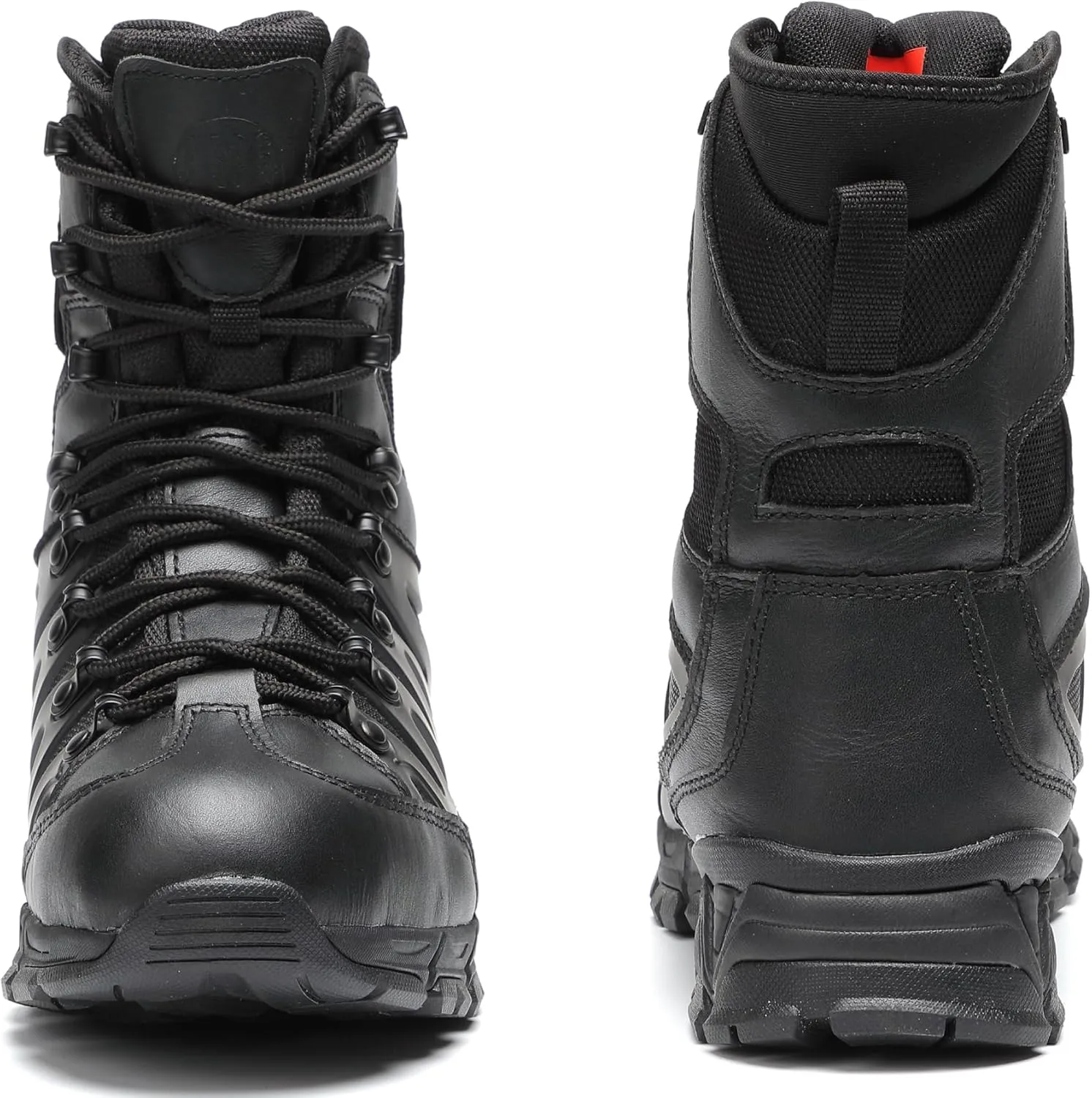 8" Waterproof Men's Military Tactical Work Boots, Hiking Motorcycle Combat Slip/Oil Resistant Boots with YKK Side Zipper