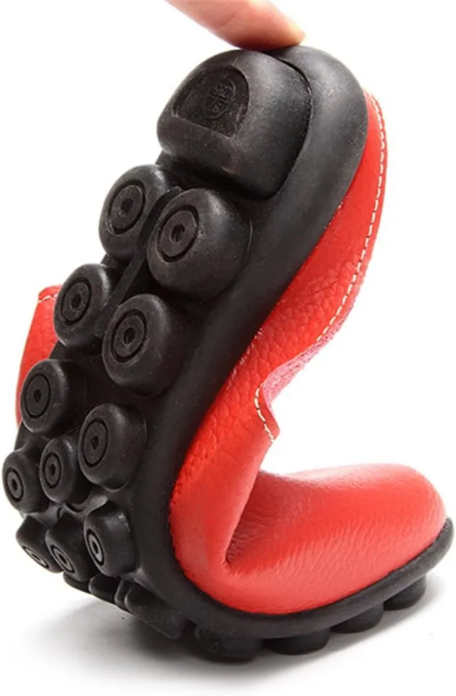 ACE SHOCK Loafer Flats Women Slip-on, Casual Leather Moccasins Slippers Sandals Back Open