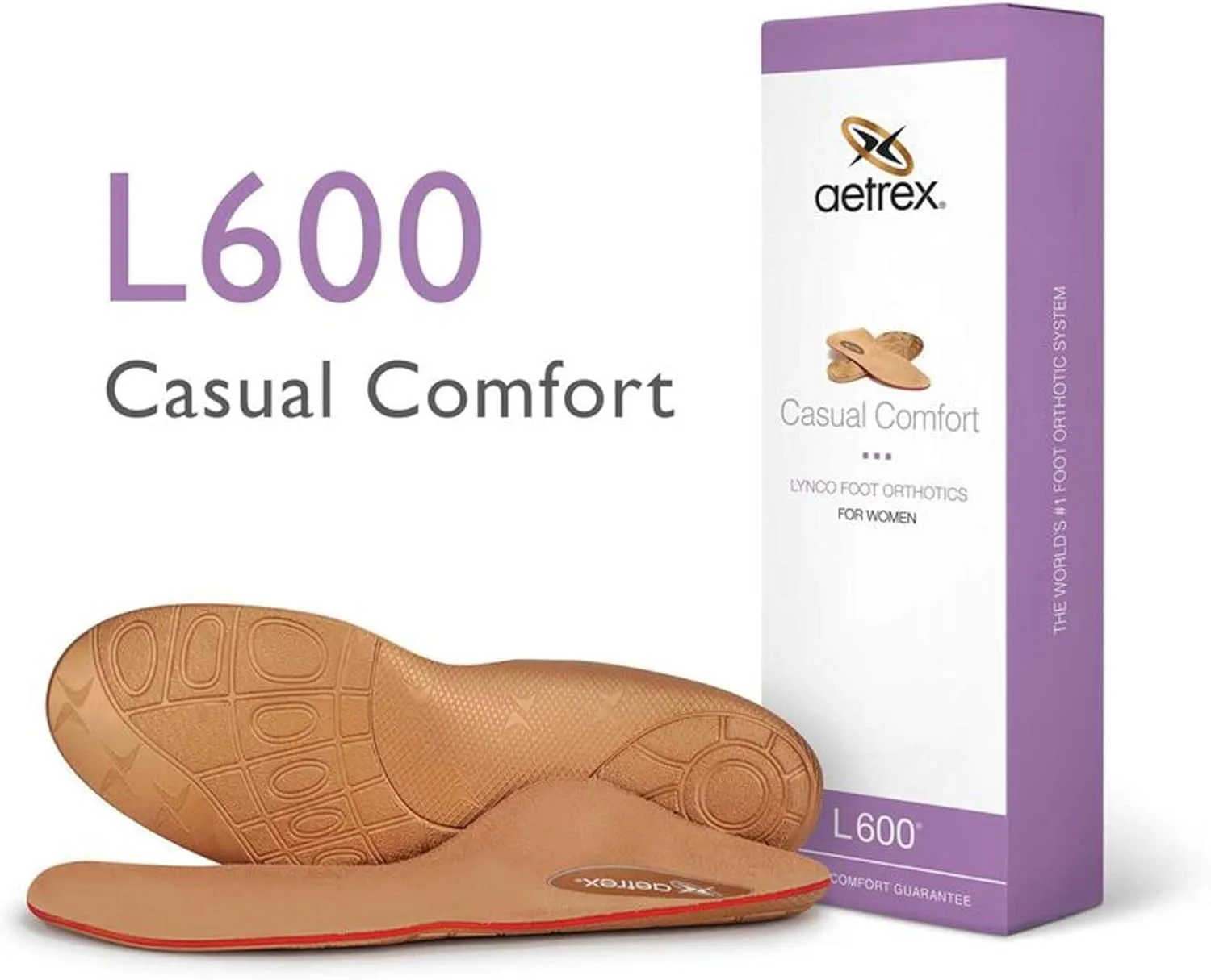 Aetrex Women's Orthotics L600 Shoe Inserts for Walking All Day Shoe Inserts - Memory Foam Insoles for Women Step Comfortably with Shoe Insoles