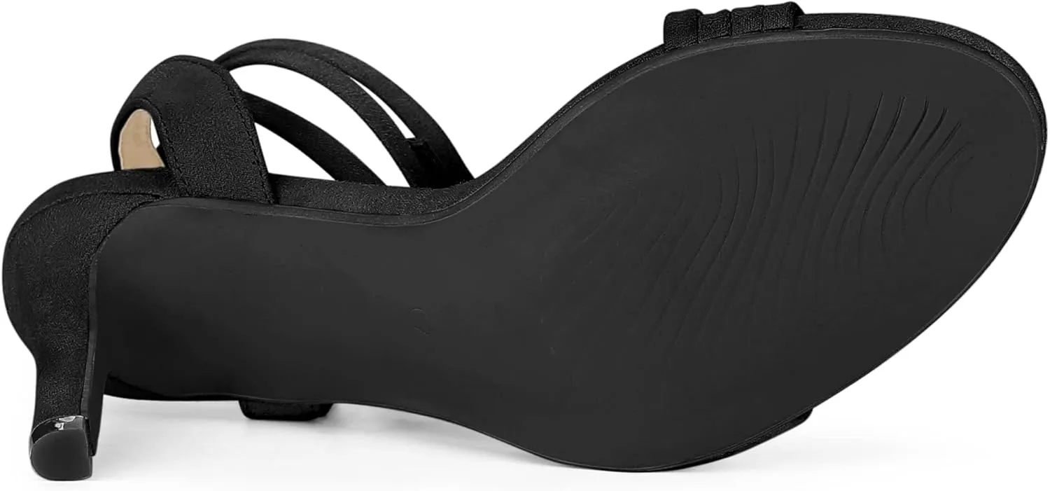 Allegra K Women's Lace Up Strappy Heels Stiletto High Heels Sandals