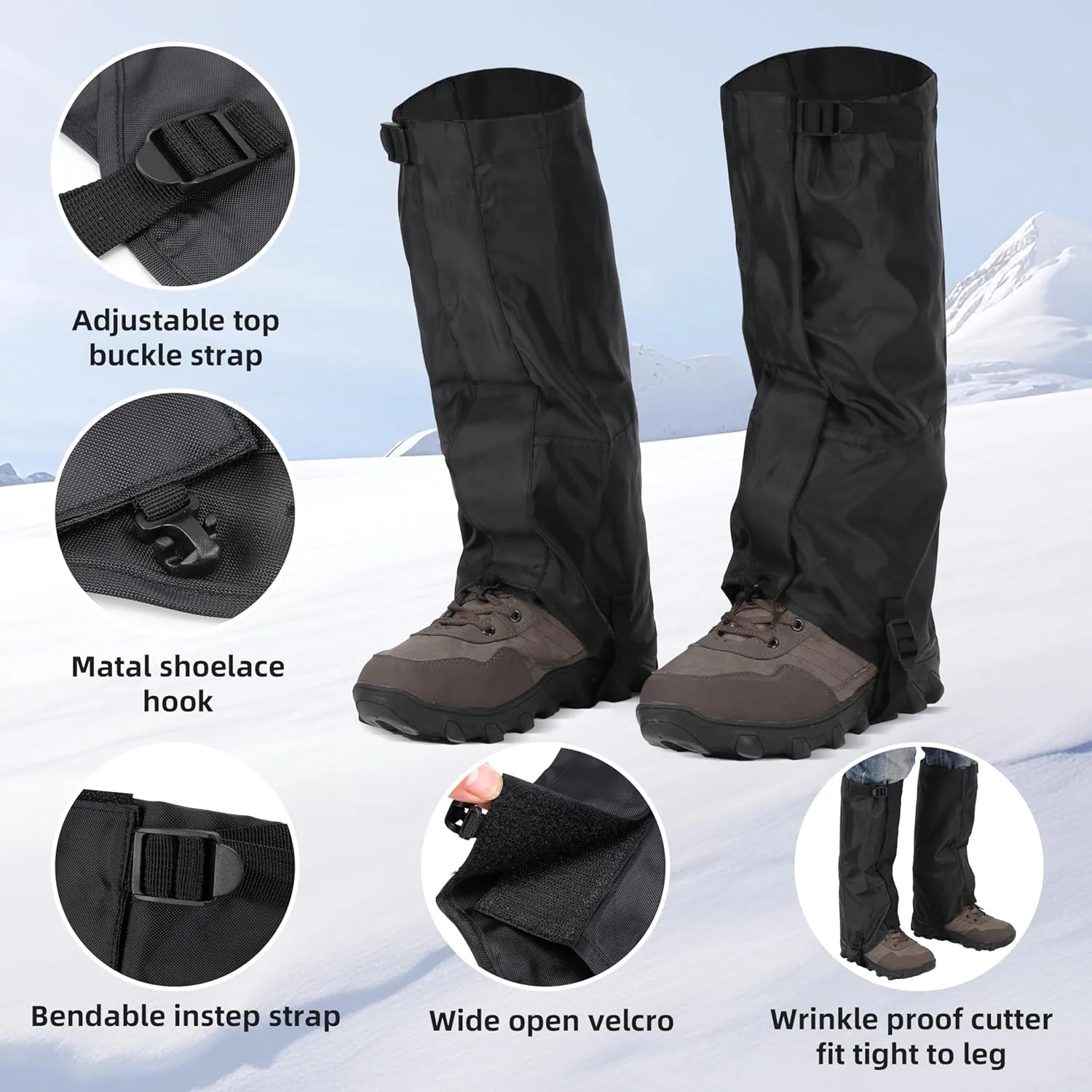 AMBIO 3 in 1 Snowshoes for Men Women Youth Kids, Light Weight Aluminum Snow Shoes with Trekking Poles and Carrying Tote Bag