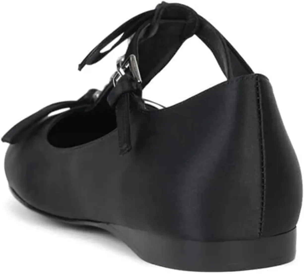 Arqa Women's T-Strap Ballet Flat with Pearl and Bow Detail Ballet Slipper Dressy Comfortable Work Office Low Heel Flats Wedding Ballerina Slip On Vintage Mary Jane Flats Shoes