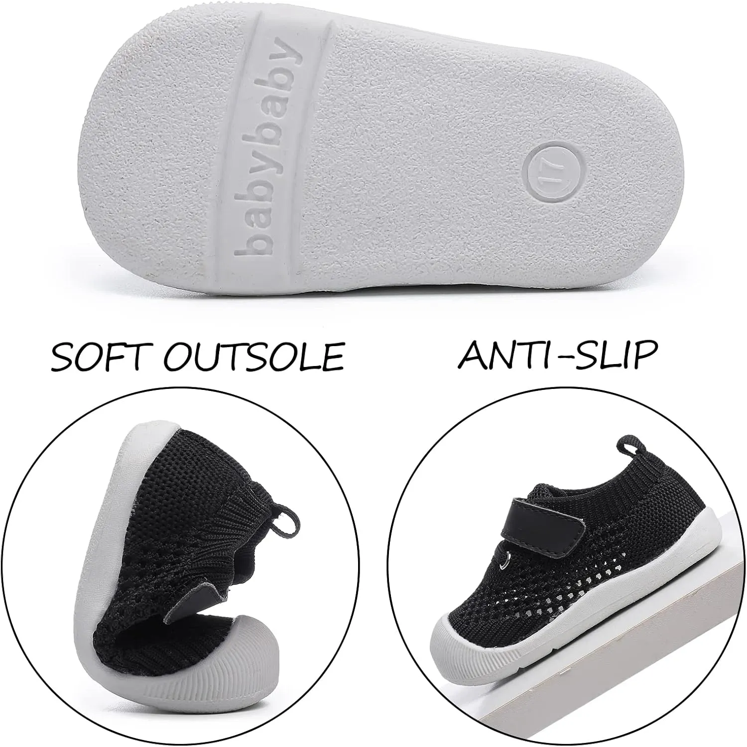 Baby Boys & Girls First Walking Shoes - Non-Slip, Breathable Infant Sneakers for 6-18 Months