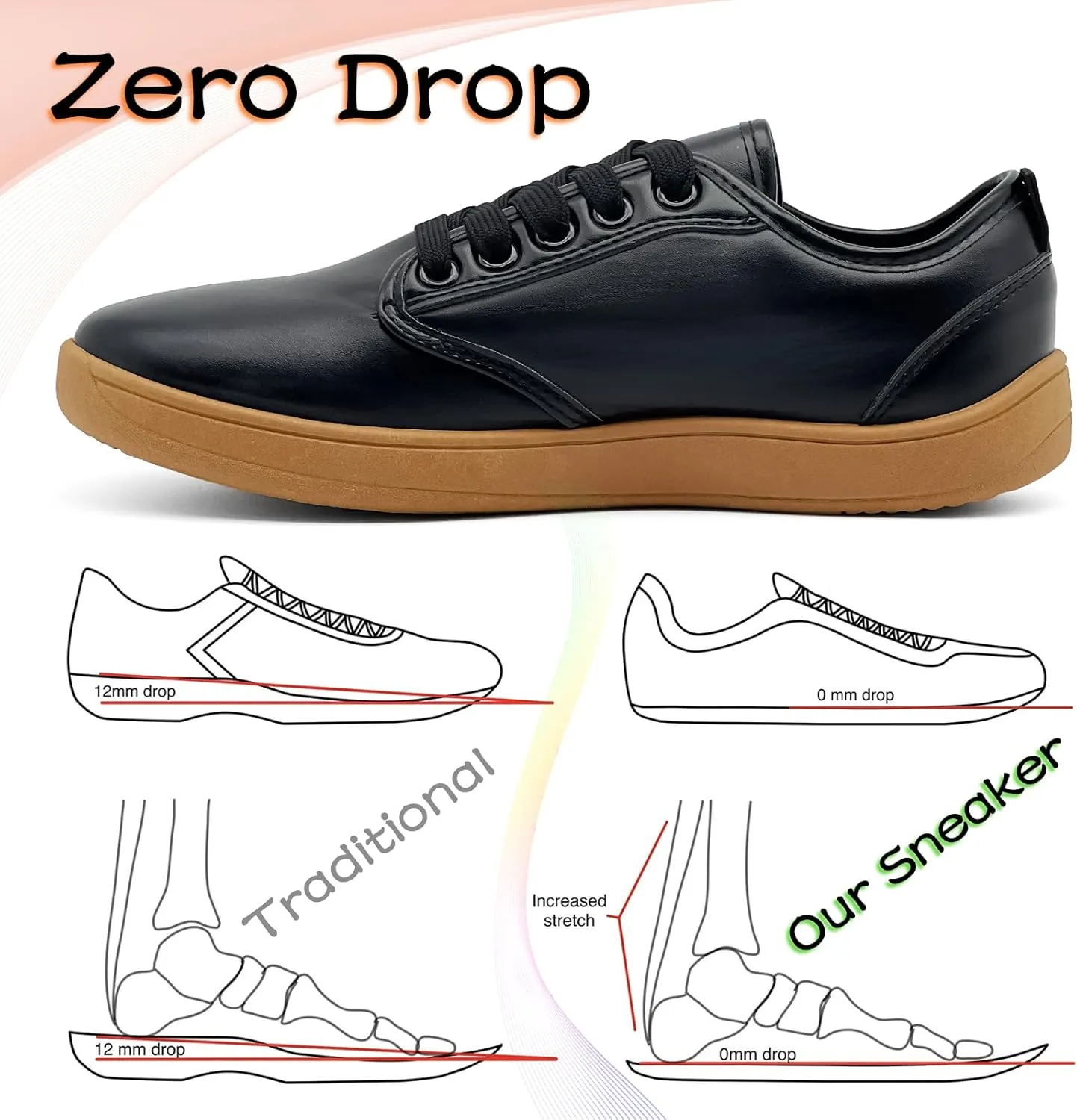 Barefoot Shoes Men Women Zero Drop Minimalist Soft Feel Wide Toe Box Non-Slip Comfortable Walking & Hiking Sneakers