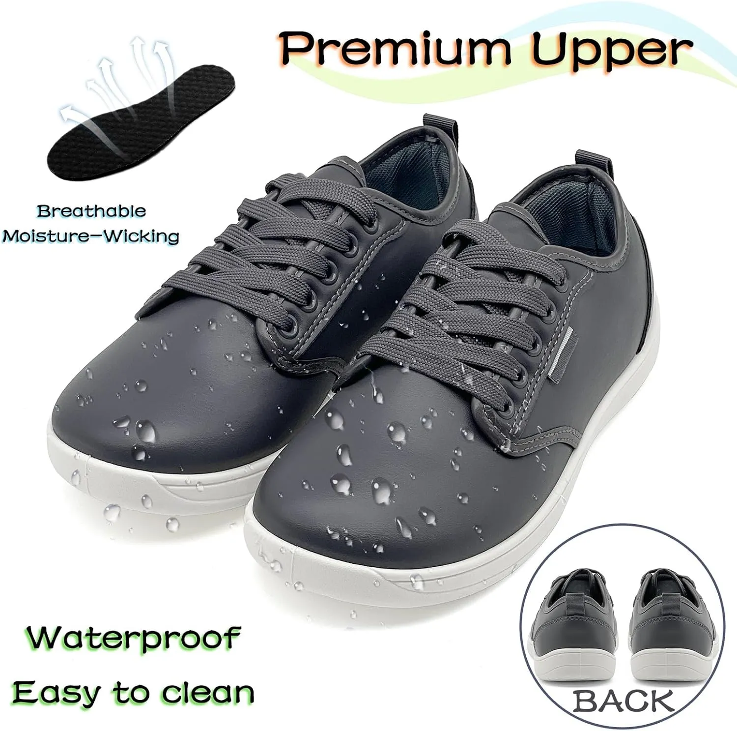 Barefoot Shoes Men Women Zero Drop Minimalist Soft Feel Wide Toe Box Non-Slip Comfortable Walking & Hiking Sneakers