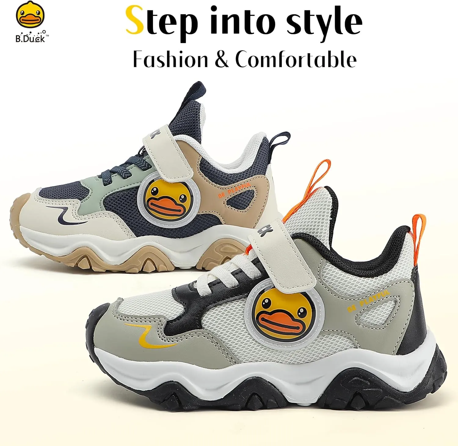 B.Duck Toddler Shoes for Girl and Boy [Toddler 4-Toddler 12] Kids Shoes Toddler Sneakers Girls Shoes Toddler Running Shoes Toddler Sneakers for Toddler/Little Kid Shoes