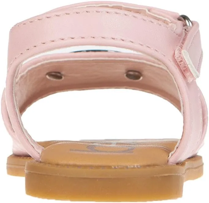 bebe Girls' Sandals - Trendy Flat Designs with Rhinestones, Puffy Straps, Embossed Details and Charms for Toddlers/Little Kids/Big Kids