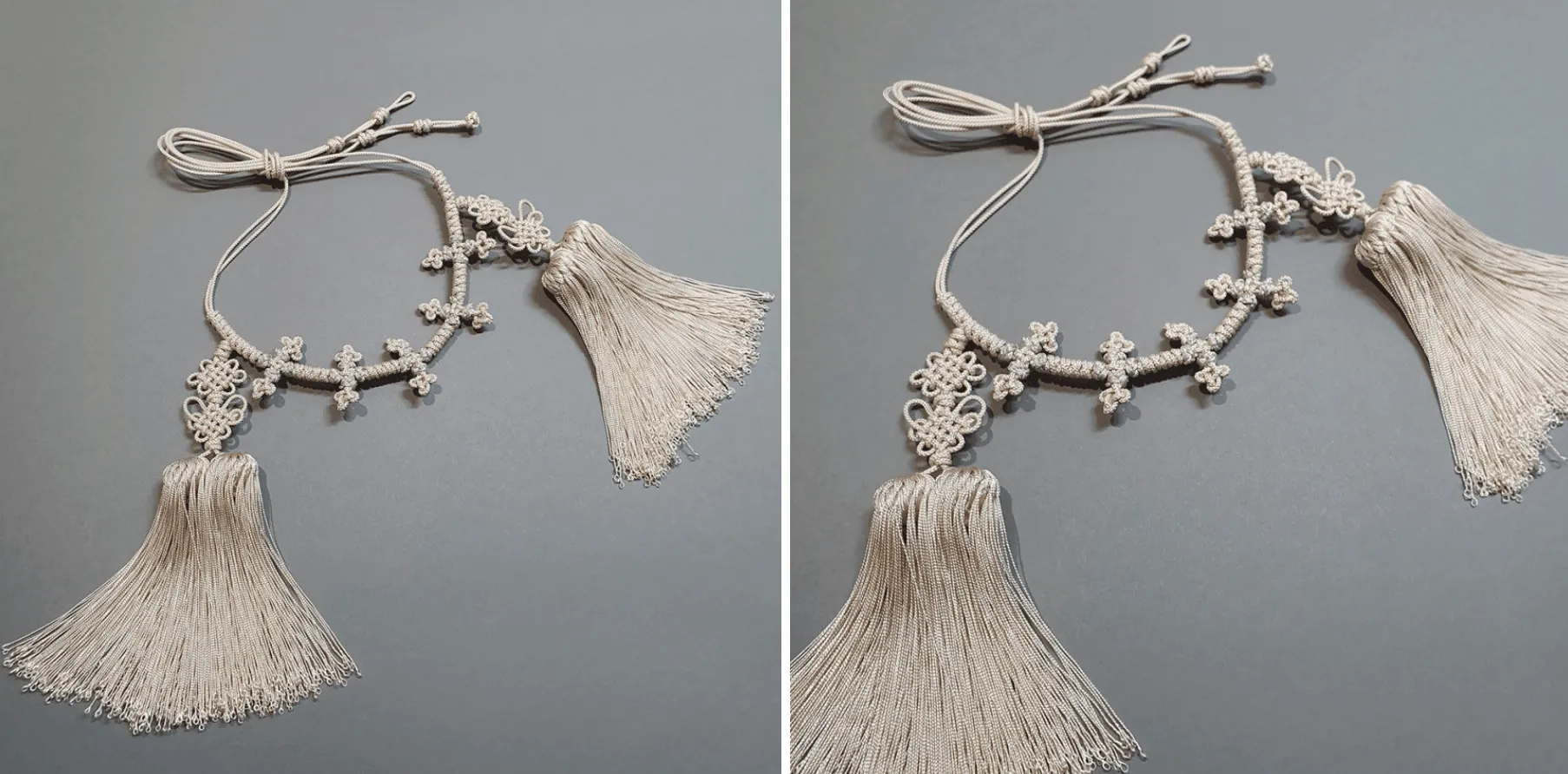 Beige Tassel Dol Belt