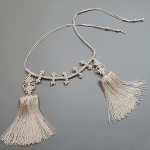 Beige Tassel Dol Belt