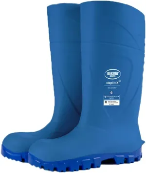 Bekina StepliteX SolidGrip S4 Safety Toe Wellington Boots for Men and Women - Lightweight Waterproof Insulated Non Slip Steel Toe Boots for Men and Women; ASTM Rated