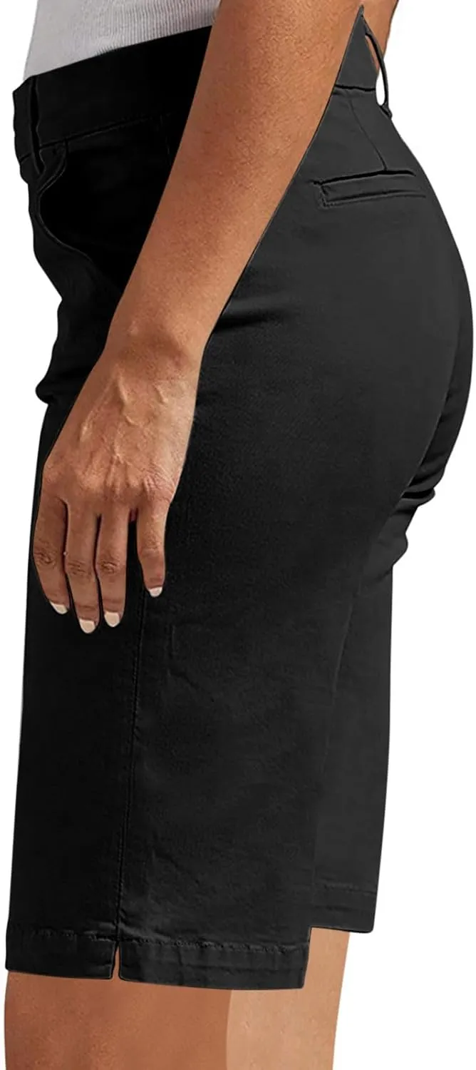 Bermuda Shorts for Women Trendy 2025 Casual Summer High Waisted Chino Shorts Straight Leg Hiking Vacation Outfits