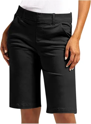 Bermuda Shorts for Women Trendy 2025 Casual Summer High Waisted Chino Shorts Straight Leg Hiking Vacation Outfits