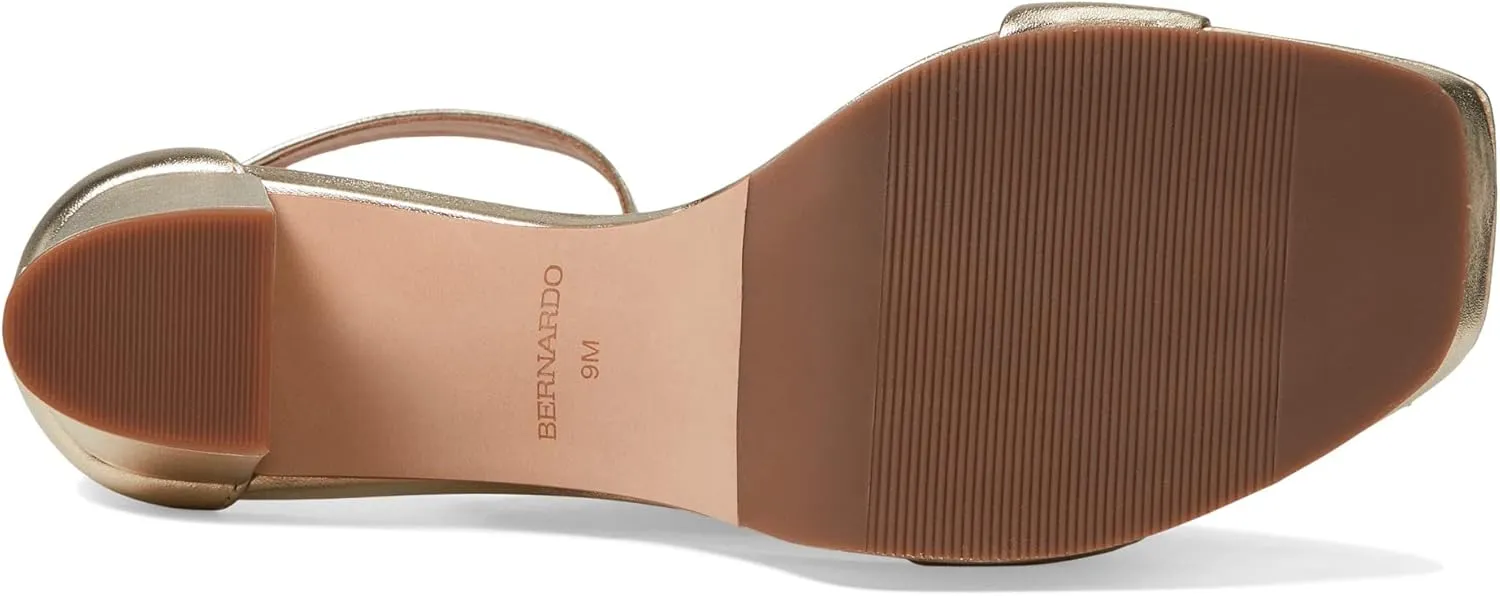 Bernardo® Carla Strap Heels for Women – Leather Upper and Lining – Rubber Sole – Block Heels