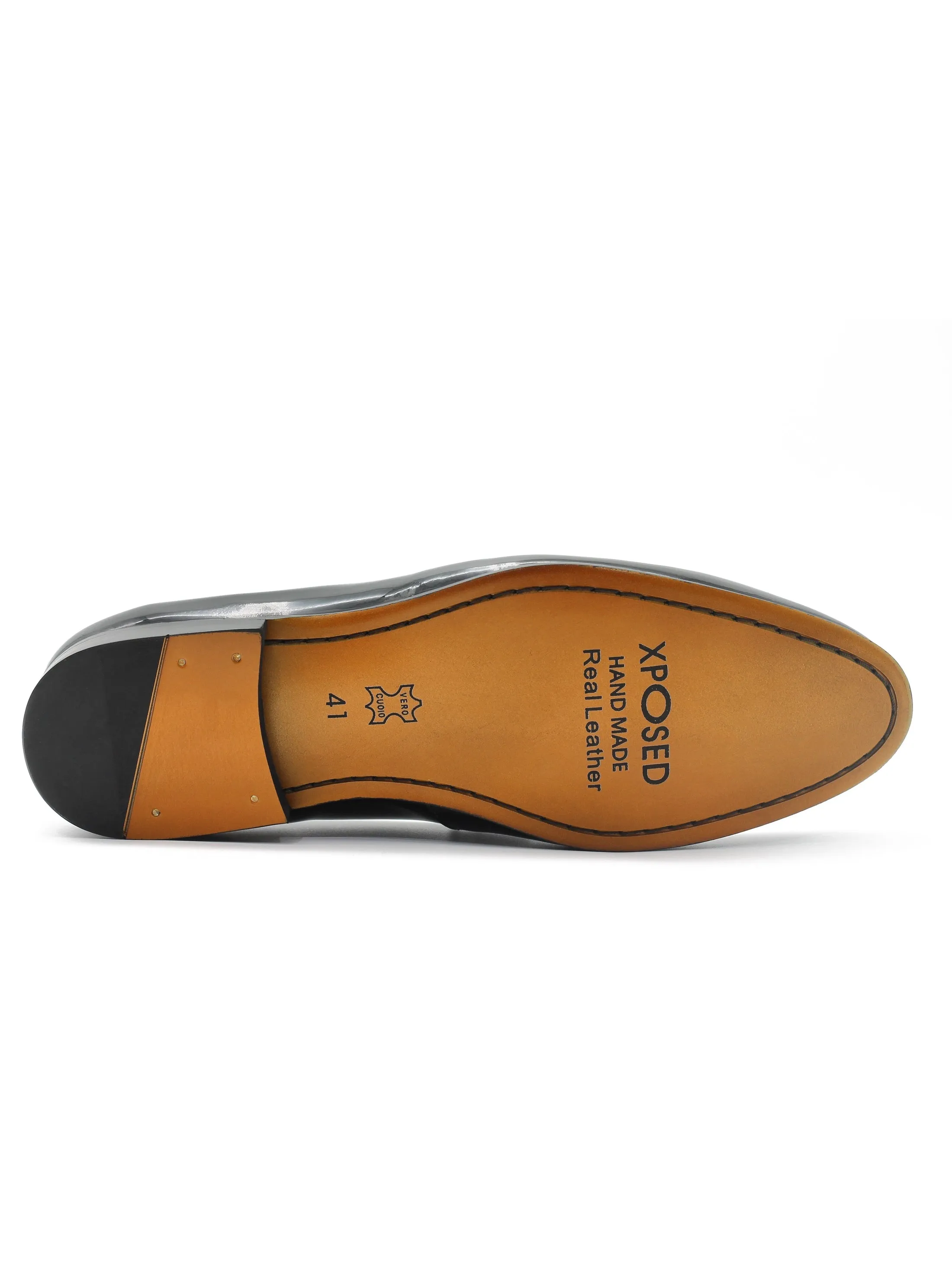 BLACK PATENT LEATHER LOAFERS SILVER GLITTER