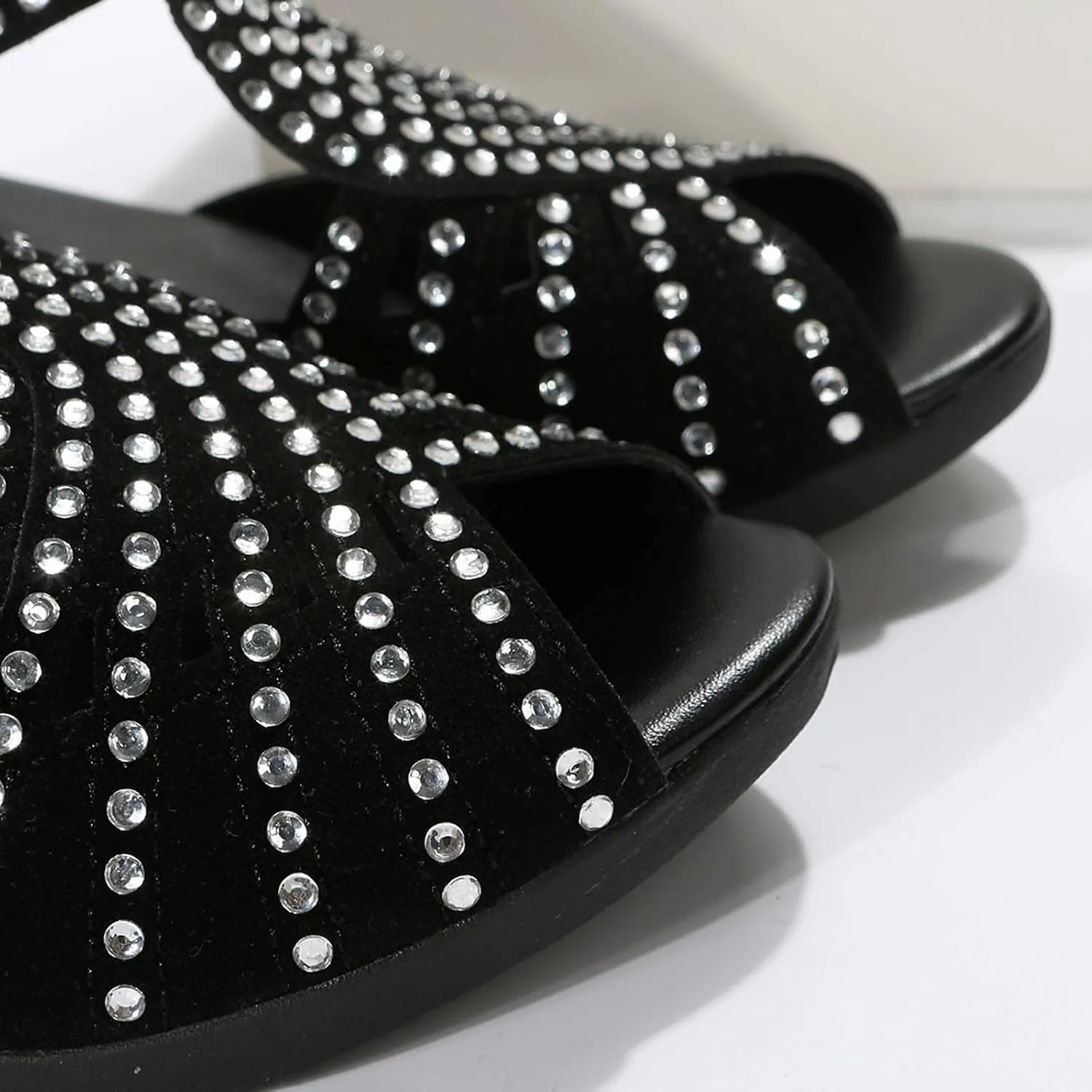Black Sandals Women Open Toe Plus Size Zipper Shoes Casual Boho Western Comfortable Trendy Summer Sandal