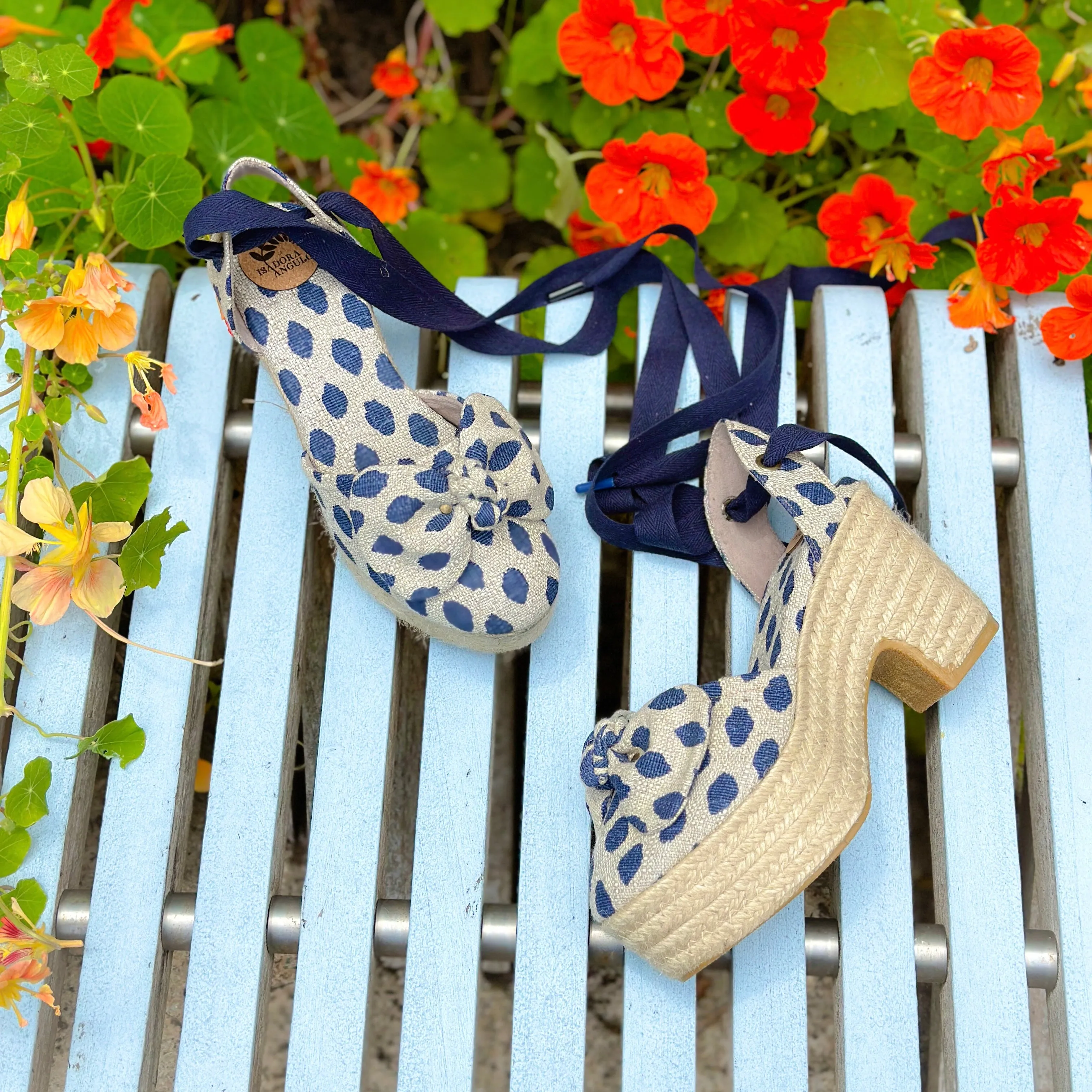 Blue Polka Dots Wonder Heels