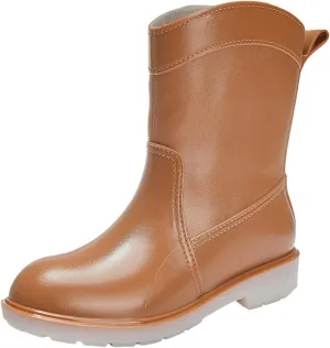 BORAMAX Tall rain Boots for Women and Waterproof Garden Shoes, Anti-Slipping Rainboots for Ladies Stylish Light Car Wash Footwear for Lawn Care, Gardening