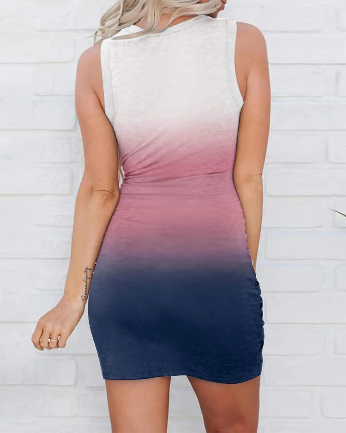 BTFBM Women 2025 Summer Sleeveless Casual Crewneck Bodycon Tank Dress Cutout Twist Slim Wrap Club Party Evening Dresses