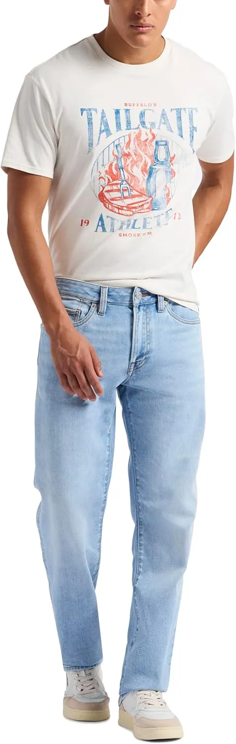Buffalo David Bitton Men's Relaxed Straight Leg Driven Jean with Stretch Fabric