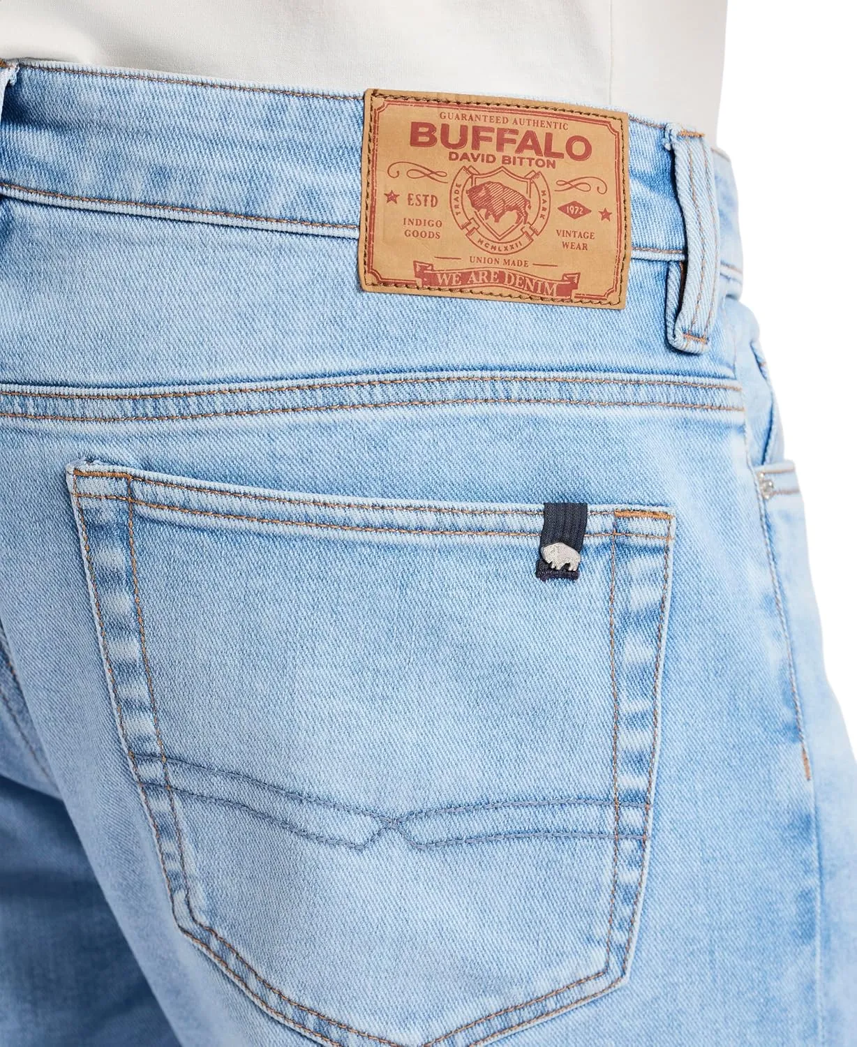 Buffalo David Bitton Men's Relaxed Straight Leg Driven Jean with Stretch Fabric