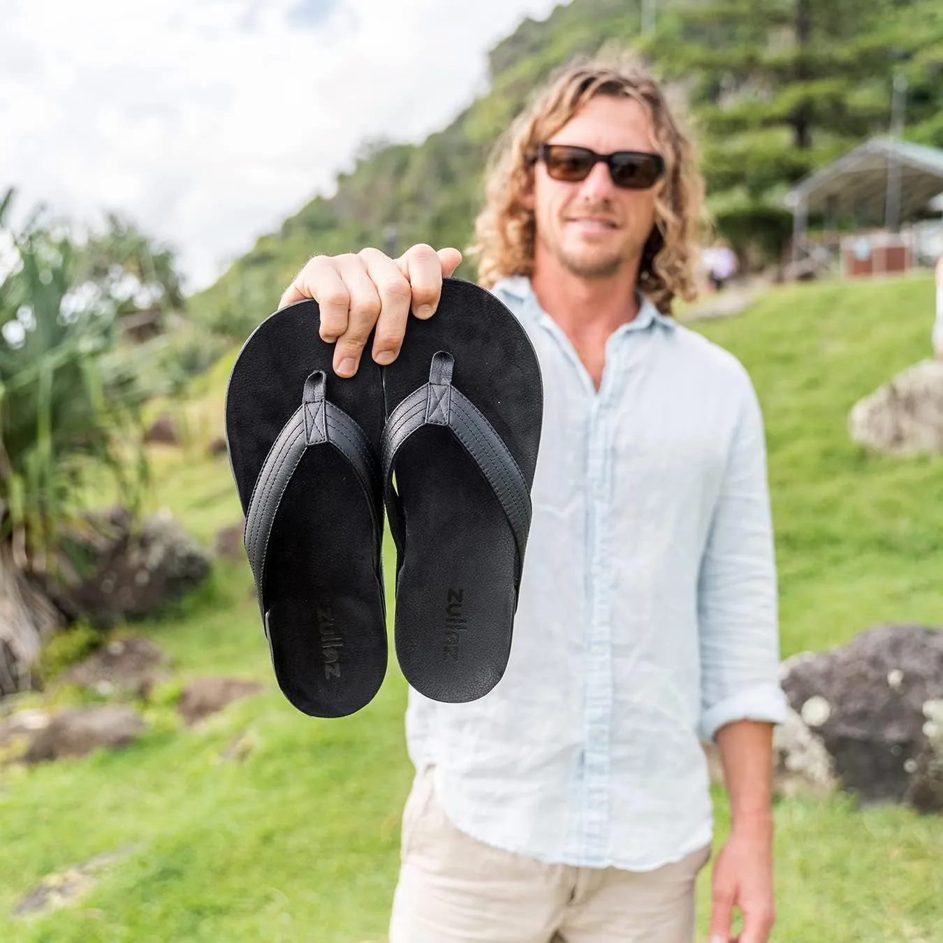 Byron Orthotic Flip Flops for Men, Stylish & Comfortable Orthopedic Sandals with Biomechanical Arch Support Genuine Leather Strap