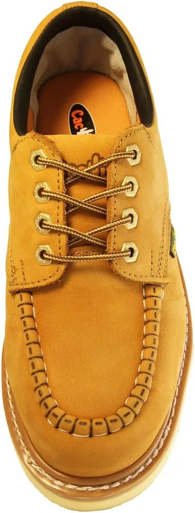 CACTUS Men’s 422M 411M Soft Toe Moc Toe 4” Construction Roofing Work Boots Leather PU Sole Comfortable Botas de Trabajo