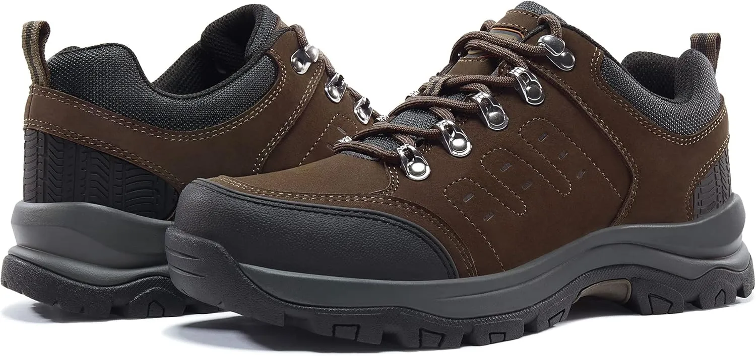 CAMEL CROWN Mens Hiking Shoes Waterproof Comfortable Work Shoes for Men Walking Outdoors Low-Cut Work Boots for Men
