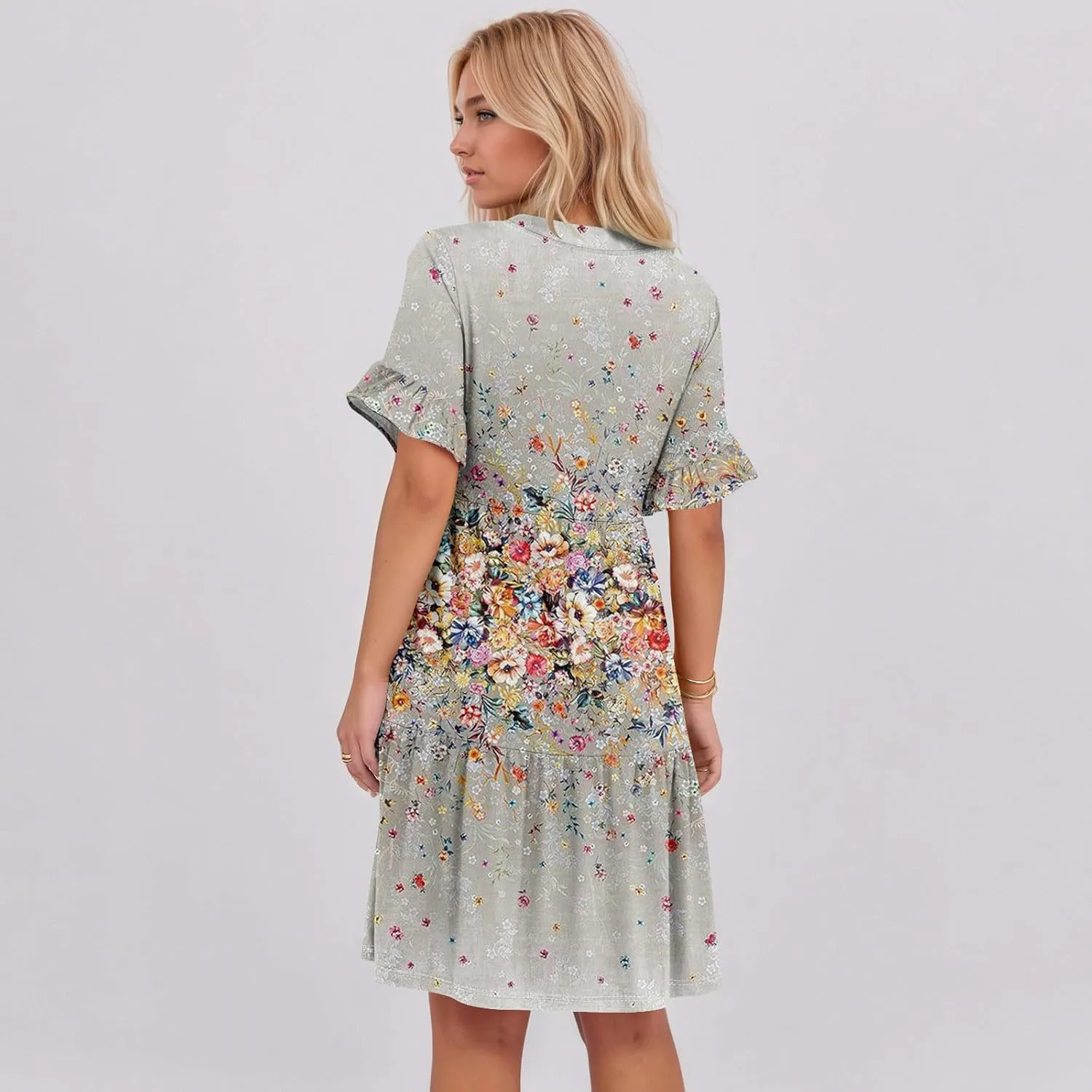 Casual Dresses for Women, Flowy Travel Vacation Elegant Trendy Boho Sundresses for Women
