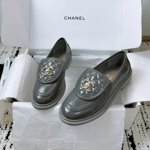 CC Moccasins 25mm In Grey Glossy Lambskin 144641