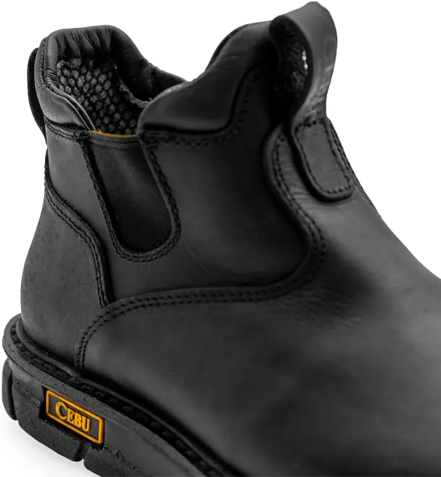 CEBU Botin Max Grip 6" Non-Slip Work Boot – Soft Toe – Lightweight Leather Ankle Boot with Slip-Resistant Sole – Oil & Acid Resistant – Men's Industrial Safety Footwear