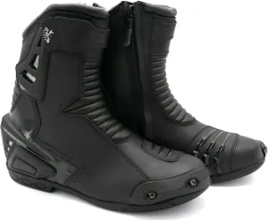 ChoCho Track Motorcycle Riding Boots for Men Rubber Sole Sport Bikes Ankle Protective Motorcycle Shoes with Zipper Closure