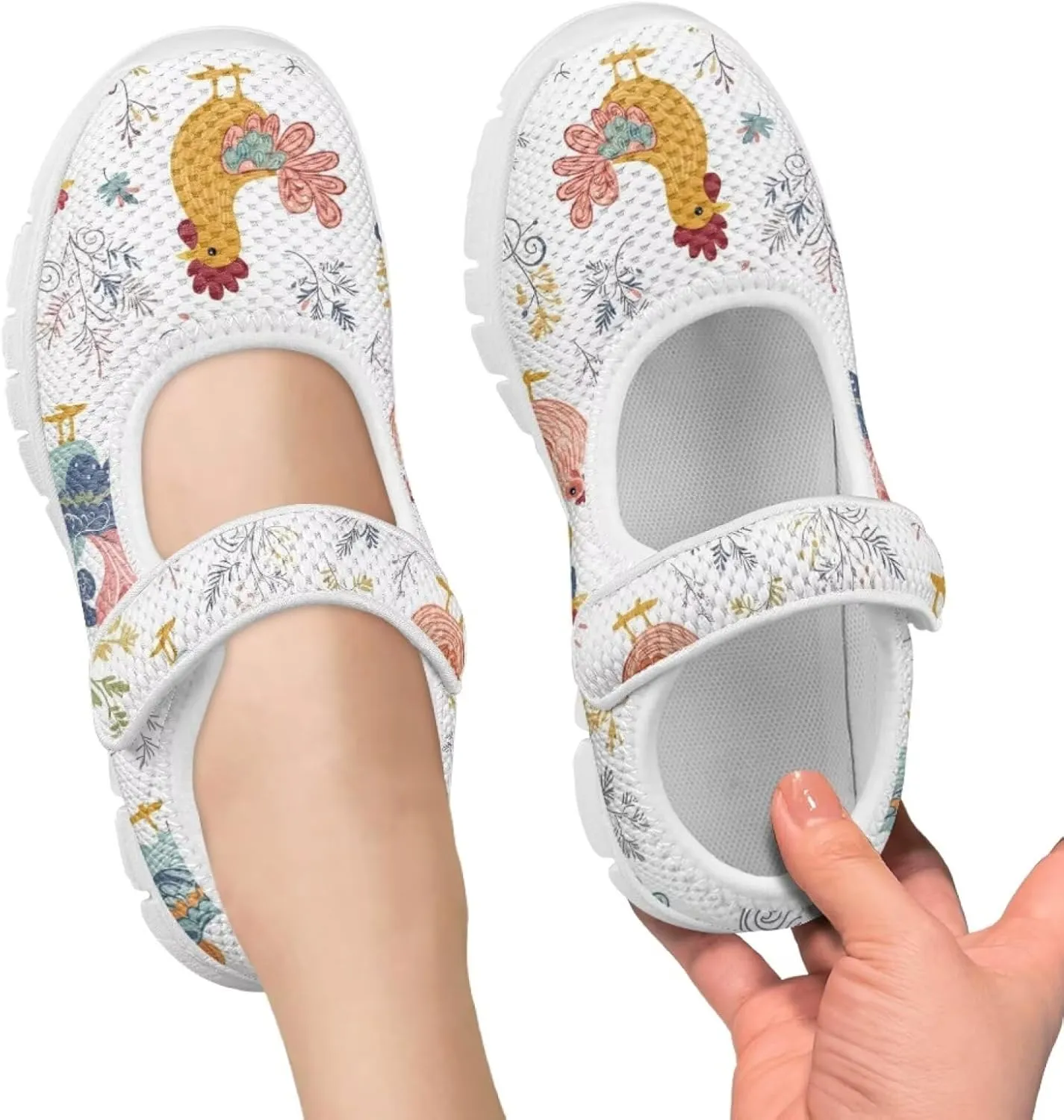 Coloranimal Girls Mary Jane Shoes Dance Shoes for Kids Princess Shoes Girls Ballet Dress Shoes Magic Sticker Mary Jane Flats