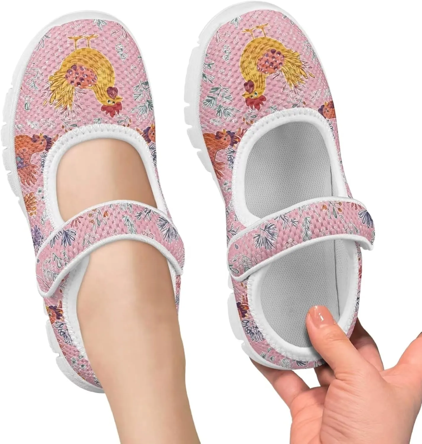 Coloranimal Girls Mary Jane Shoes Dance Shoes for Kids Princess Shoes Girls Ballet Dress Shoes Magic Sticker Mary Jane Flats