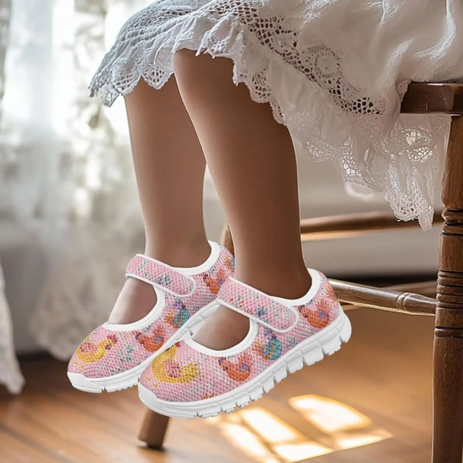 Coloranimal Girls Mary Jane Shoes Dance Shoes for Kids Princess Shoes Girls Ballet Dress Shoes Magic Sticker Mary Jane Flats