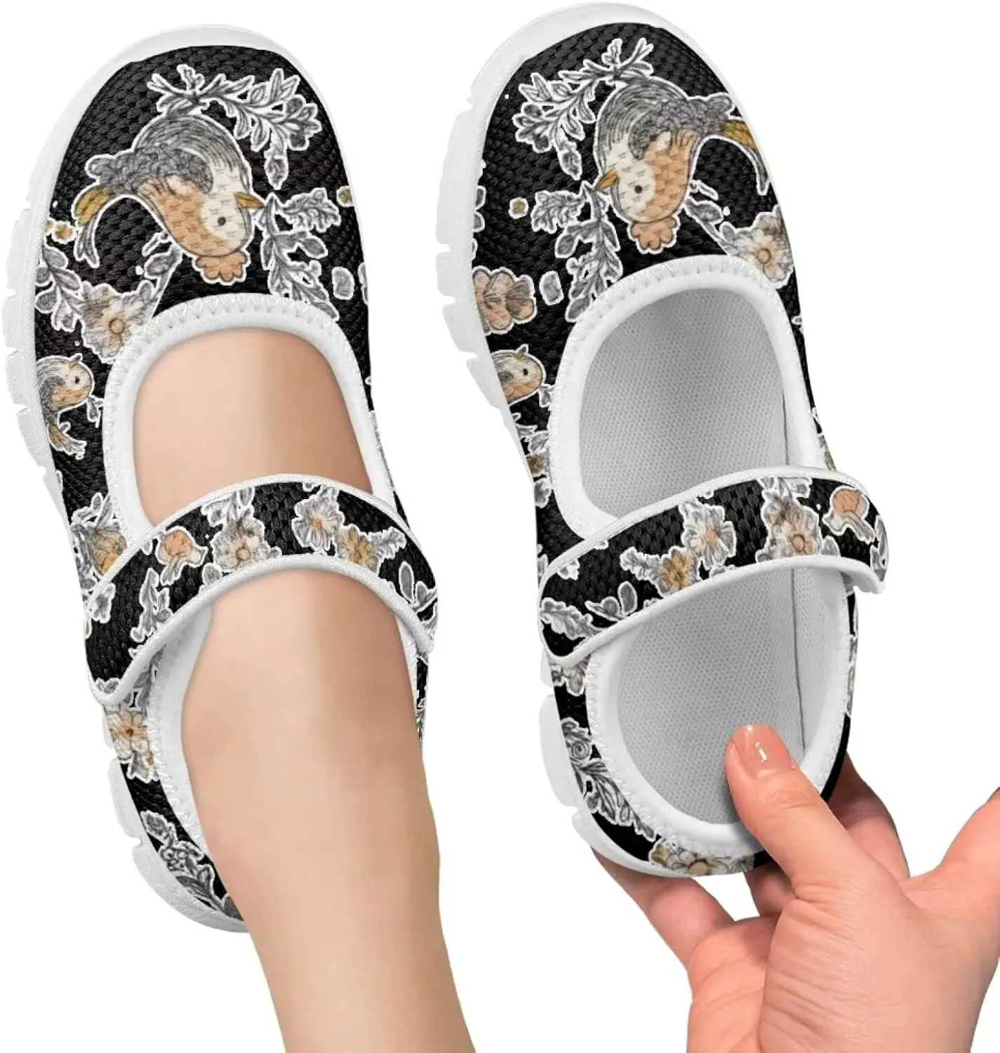 Coloranimal Girls Mary Jane Shoes Dance Shoes for Kids Princess Shoes Girls Ballet Dress Shoes Magic Sticker Mary Jane Flats