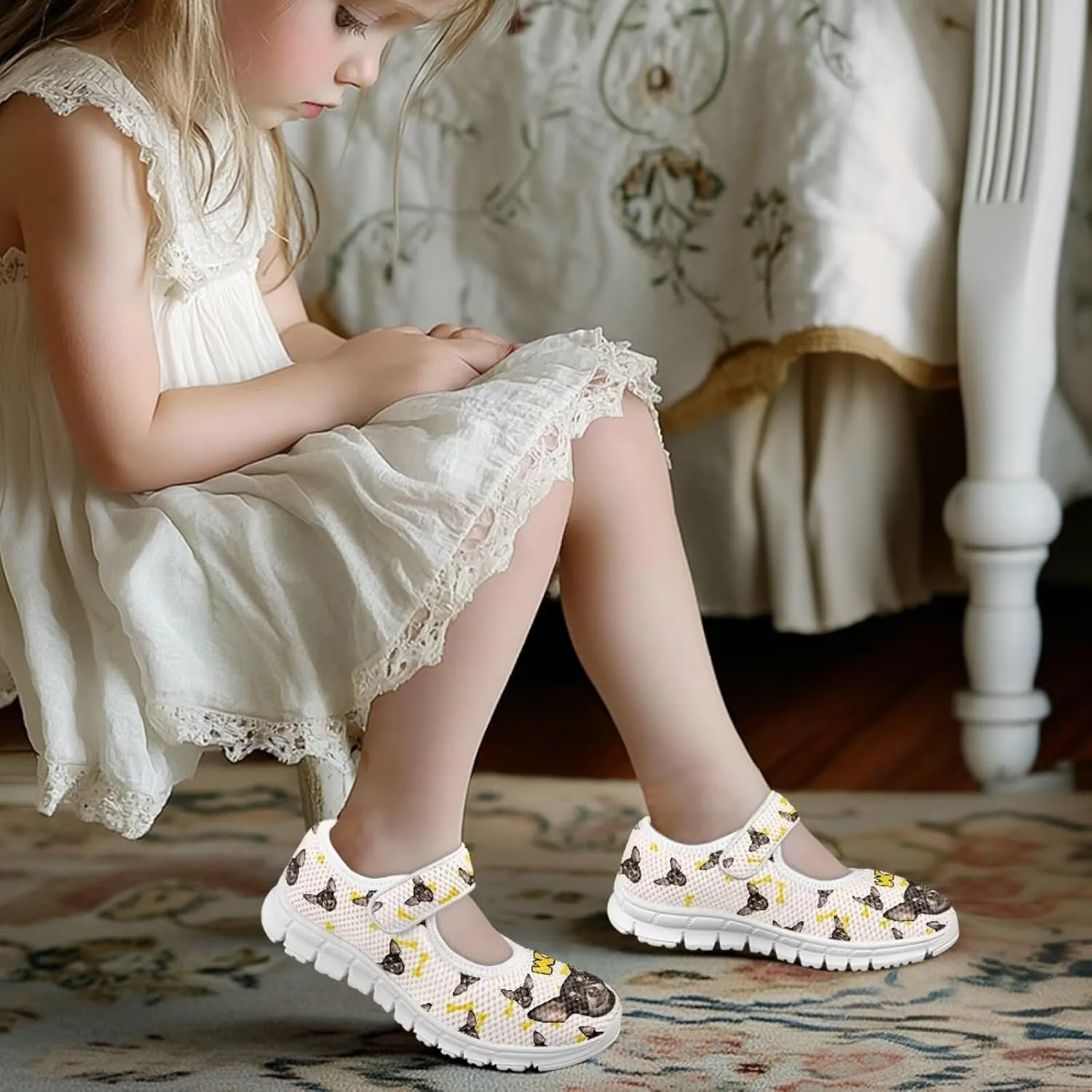 Coloranimal Mary Jane Shoes for Girls Princess Shoes Ballet Flats Girls Dress Shoes Single Buckle Uniform Shoes Casual Mary Jane Flats