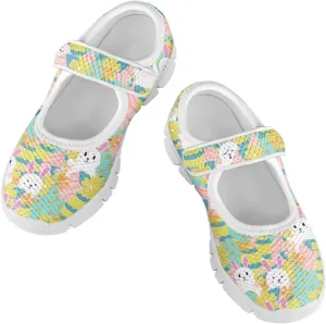 Coloranimal Mary Jane Shoes for Girls Princess Shoes Casual Dance Shoes School Uniform Shoes Easter Theme Mary Jane Flats