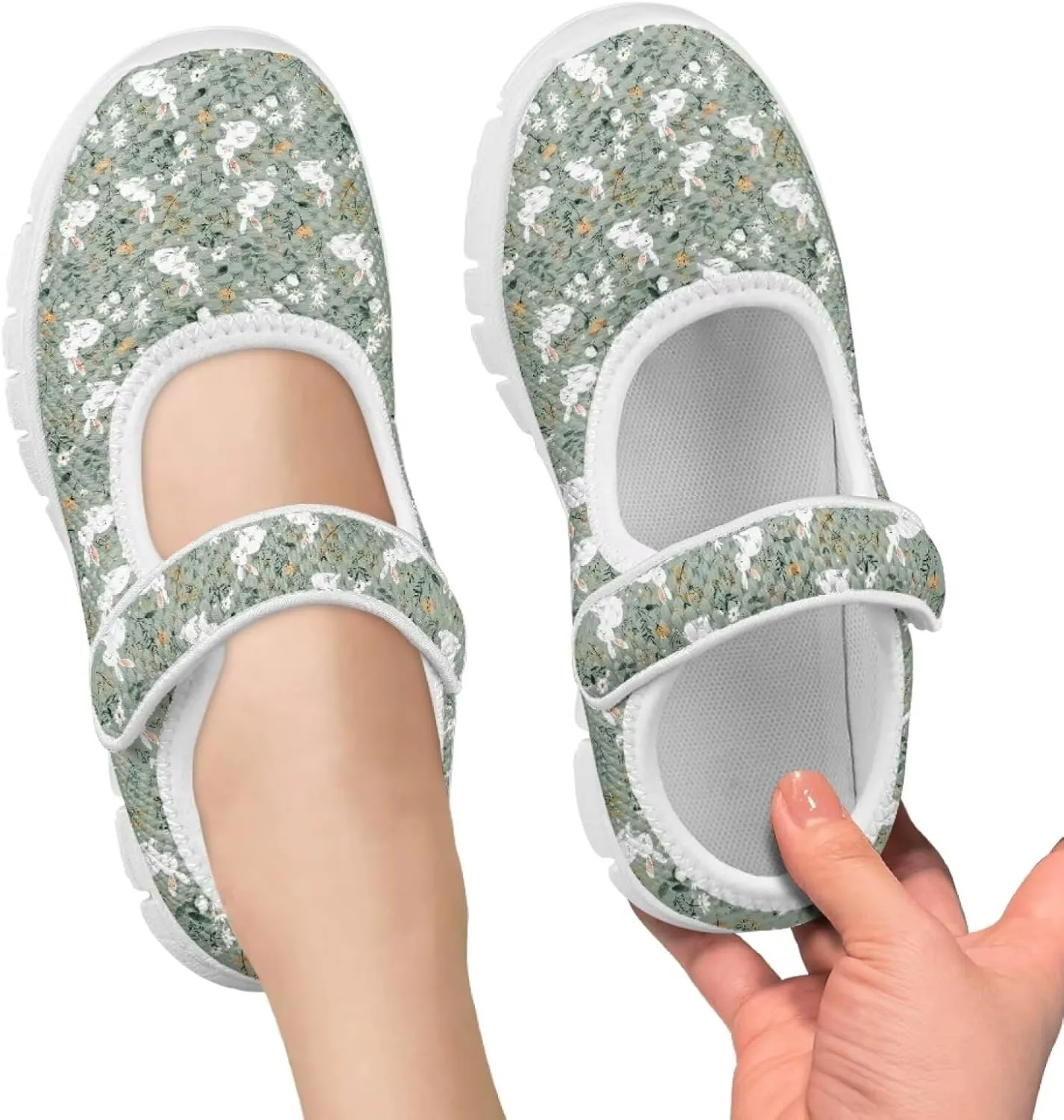 Coloranimal Mary Jane Shoes for Girls Princess Shoes Casual Dance Shoes School Uniform Shoes Easter Theme Mary Jane Flats