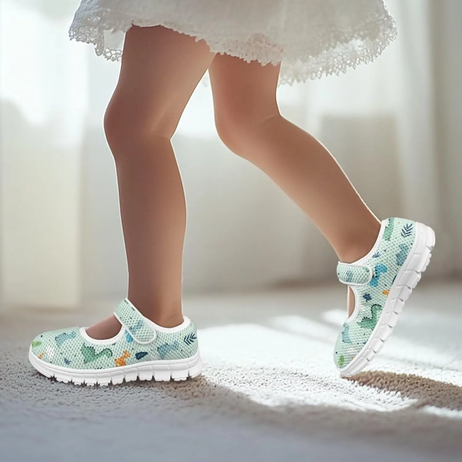 Coloranimal Mary Jane Shoes Girls Dress Shoes Single Buckle Girls' Flats Uniform Shoes Casual Princess Shoes with Anti Skid Sole