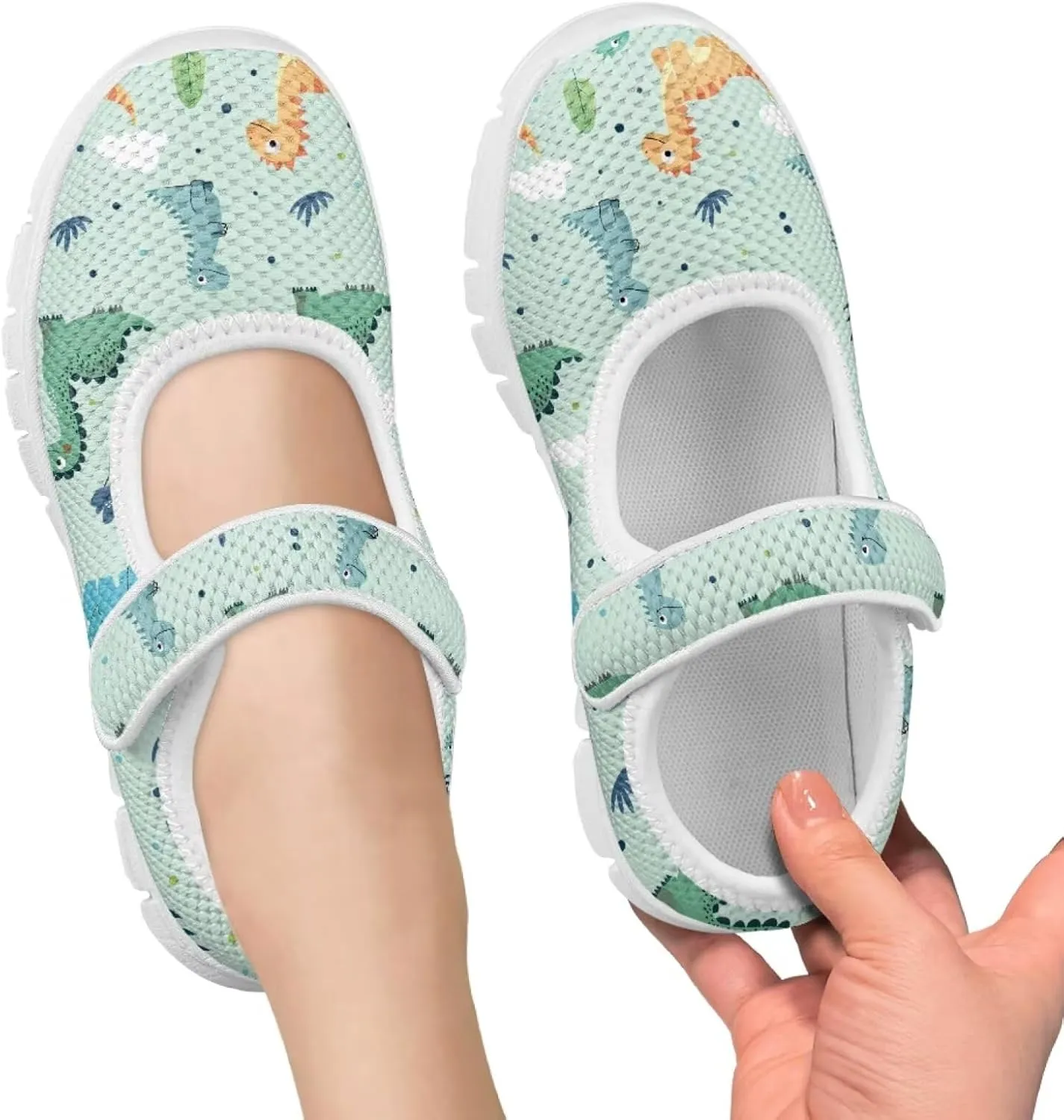 Coloranimal Mary Jane Shoes Girls Dress Shoes Single Buckle Girls' Flats Uniform Shoes Casual Princess Shoes with Anti Skid Sole