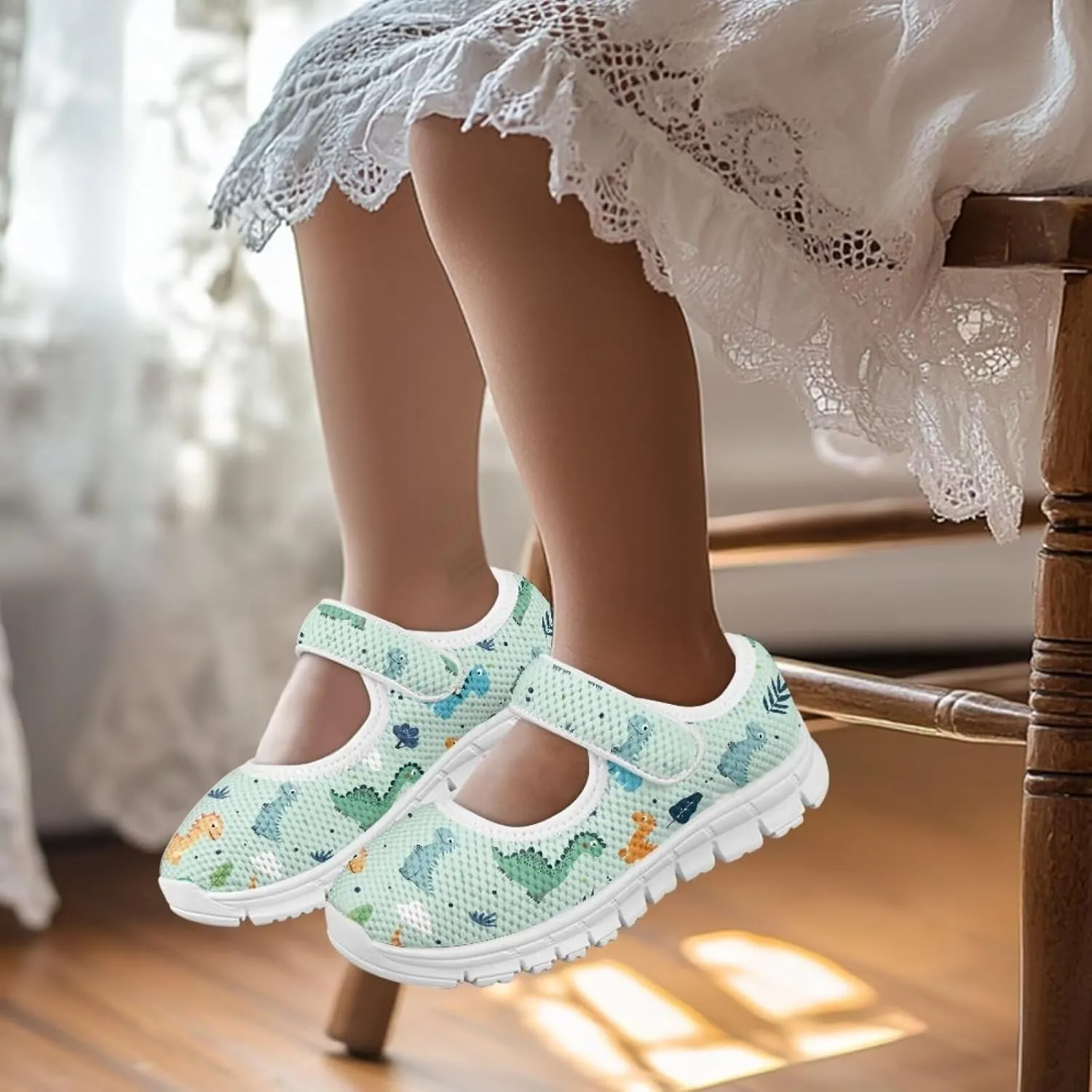 Coloranimal Mary Jane Shoes Girls Dress Shoes Single Buckle Girls' Flats Uniform Shoes Casual Princess Shoes with Anti Skid Sole