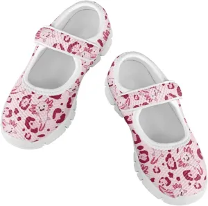 Coloranimal Mary Jane Shoes Girls' Flats Dance Shoes Adjustable Princess Shoes with Hook and Loops School Uniform Shoes for Girls