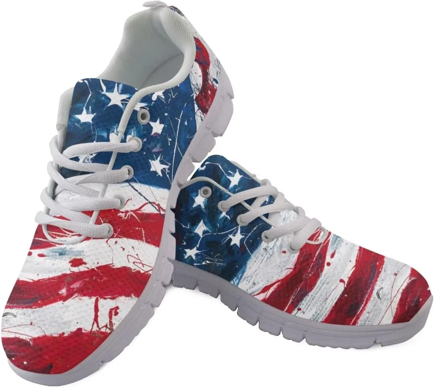 Coloranimal Spring Summer Gift Flats for Women Men Running Walking Sneakers