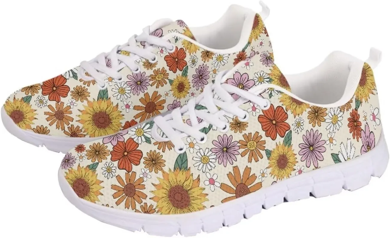 Coloranimal Spring Summer Gift Flats for Women Men Running Walking Sneakers