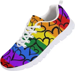 Coloranimal Spring Summer Gift Flats for Women Men Running Walking Sneakers