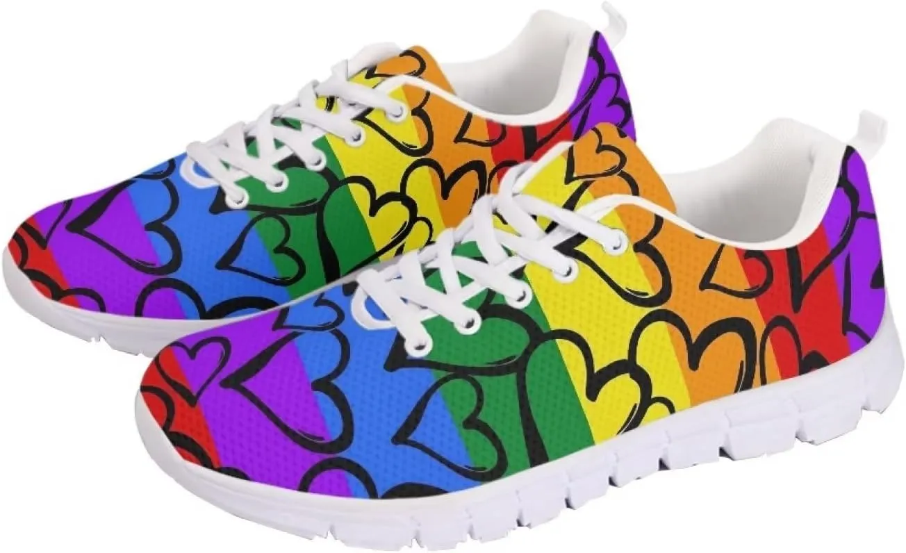 Coloranimal Spring Summer Gift Flats for Women Men Running Walking Sneakers