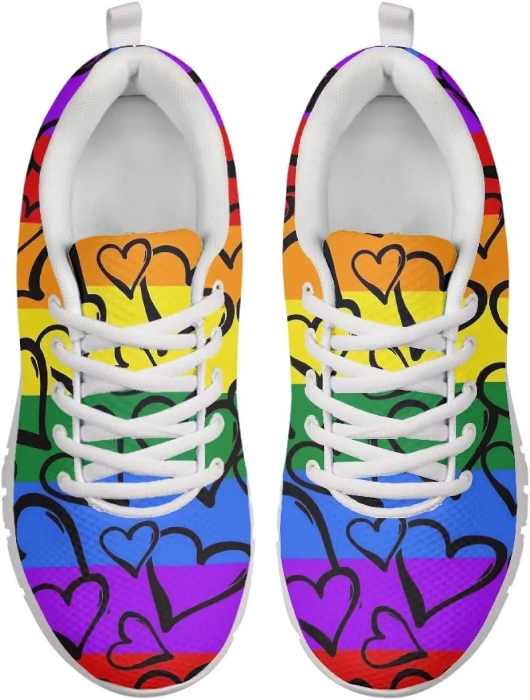 Coloranimal Spring Summer Gift Flats for Women Men Running Walking Sneakers