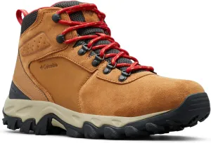 Columbia Men's Newton Ridge Plus II Suede Waterproof, 2024 Elk/Mountain Red, 8