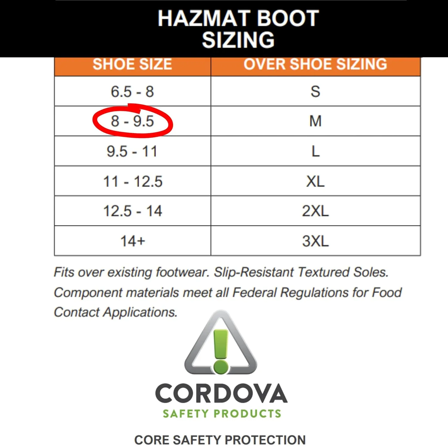 Cordova Unisex Adult Protective-safety-boot-and-shoe-covers, Medium, Medium US